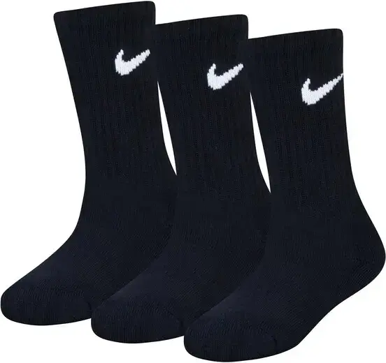 Носки детские Nike DRI-FIT PERFORMANCE BASIC CREW черные (3 пары) UN0013-023