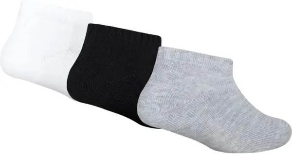 Носки детские Nike NO SHOW белые, серые, черные (3 пары) UN0025-W2F