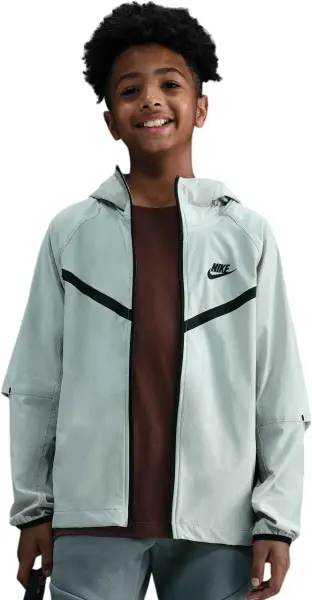 Толстовка подростковая Nike TECH WOVEN серая HQ8911-034