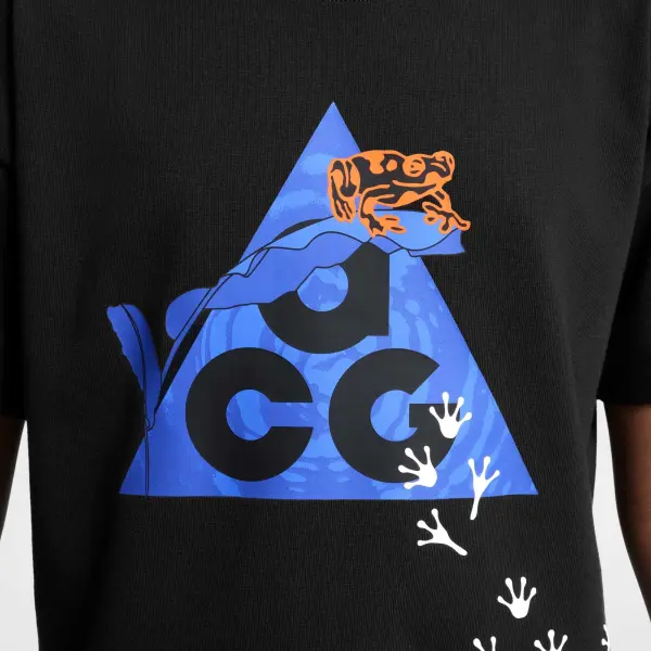 Футболка підліткова Nike ACG DRI-FIT чорно-фіолетово-жовтогаряча HQ3254-010