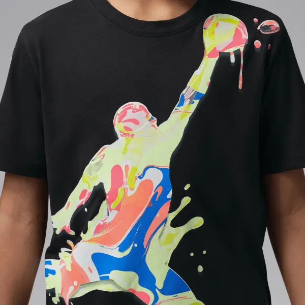 Футболка подростковая Nike JORDAN SUPER SPLASH PAINT SPILL JUMPMAN черная 95F896-023