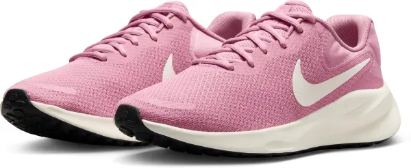 Кроссовки беговые женские Nike REVOLUTION 7 розово-белые FB2208-604