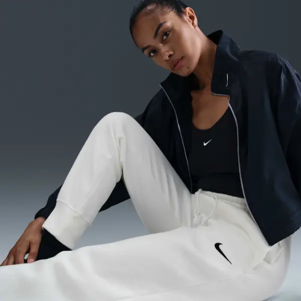 Спортивні штани жіночі Nike PHOENIX FLEECE MID-RISE PANTS кремові FZ7626-133