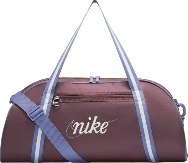 Сумка спортивна жіноча Nike GYM CLUB TRAINING RETRO 24L коричнево-синьо-біла DH6863-502