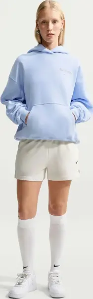 Худі жіноче Nike STUDIO FLEECE MEDIUM WEIGHT OVERSIZED блакитне IU3725-407