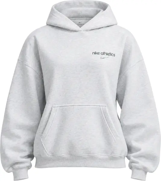 Худи женское Nike STUDIO FLEECE MEDIUM WEIGHT OVERSIZED светло-серое IU3725-051