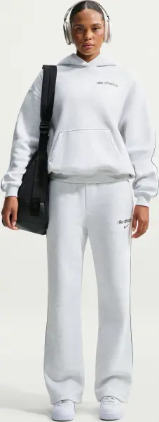Худи женское Nike STUDIO FLEECE MEDIUM WEIGHT OVERSIZED светло-серое IU3725-051