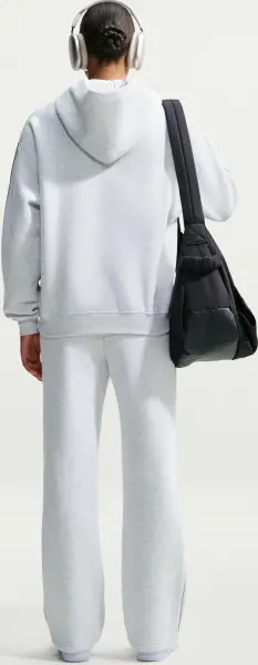 Худи женское Nike STUDIO FLEECE MEDIUM WEIGHT OVERSIZED светло-серое IU3725-051