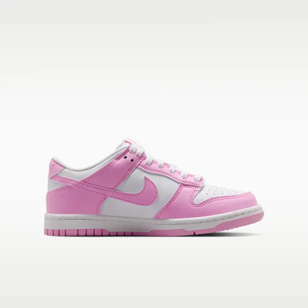 Кроссовки детские Nike JR DUNK LOW бело-розовые IU7766-125