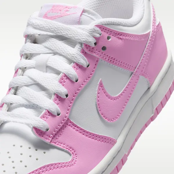 Кроссовки детские Nike JR DUNK LOW бело-розовые IU7766-125