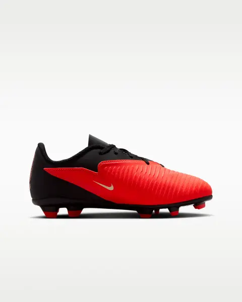 Бутси дитячі Nike JR PHANTOM 6 LOW CLUB FG/MG червоно-чорні HM9202-600