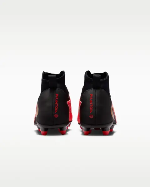 Бутсы детские Nike JR PHANTOM 6 HIGH CLUB FG/MG красно-черные HQ2022-600