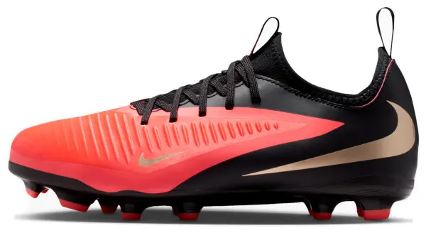 Бутсы детские Nike JR PHANTOM 6 LOW ACADEMY FG/MG красно-черные HM9203-600