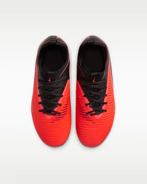 Бутсы детские Nike JR PHANTOM 6 LOW ACADEMY FG/MG красно-черные HM9203-600