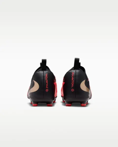 Бутсы детские Nike JR PHANTOM 6 LOW ACADEMY FG/MG красно-черные HM9203-600