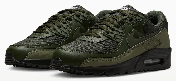Кросівки Nike AIR MAX 90 оливково-чорні DZ4504-300