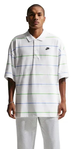 Поло Nike CLUB OVERSIZED STRIPED біло-синьо-зелений IF0736-100
