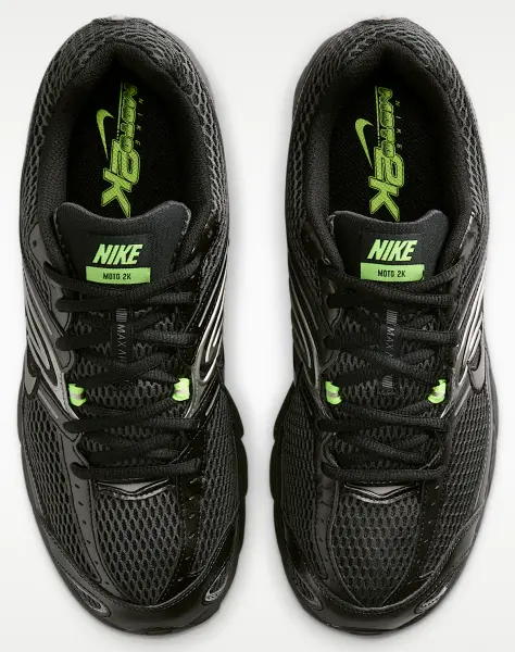 Кроссовки Nike AIR MAX MOTO 2K черно-лаймово-серебряные IO9279-002