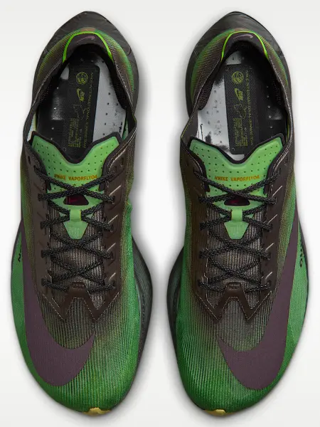 Кроссовки Nike VAPORFLY 4 PREMIUM зелено-черные IQ3418-399