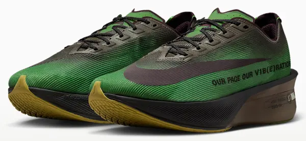 Кроссовки Nike VAPORFLY 4 PREMIUM зелено-черные IQ3418-399