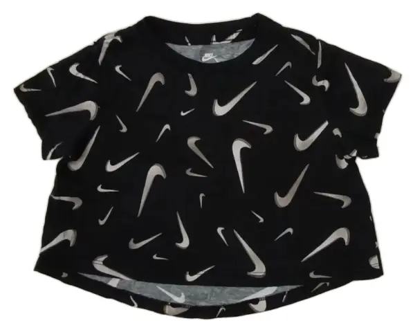 Футболка спортивная подростковая Nike черно-белая DO4639-010