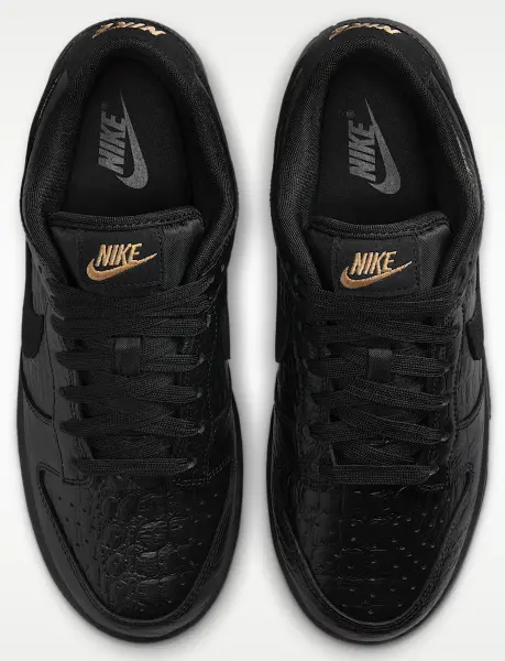 Кроссовки женские Nike DUNK LOW черно-золотые HV4388-001