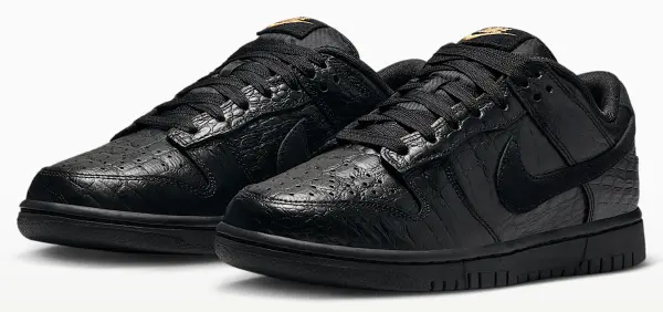 Кроссовки женские Nike DUNK LOW черно-золотые HV4388-001