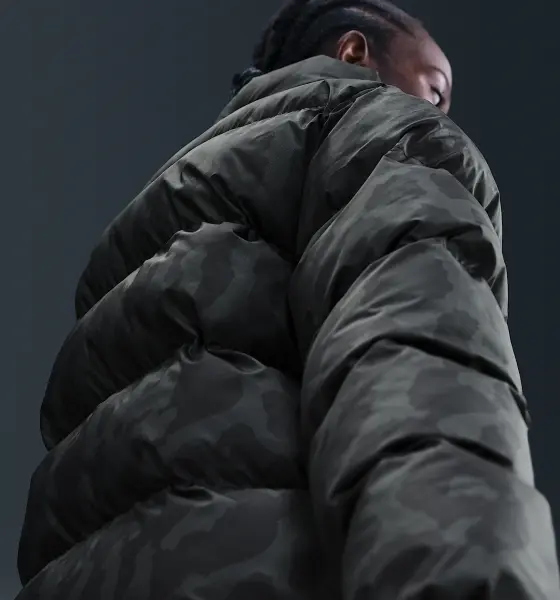 Куртка женская Nike SPORTSWEAR THERMA-FIT PUFFER черно-серая HV5101-010