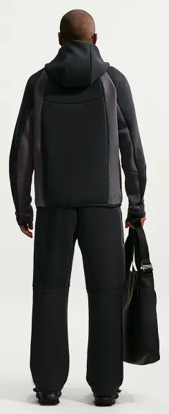 Толстовка Nike TECH FLEECE COLOUR BLOCK WINDRUNNER черно-темно-серая IF1325-010