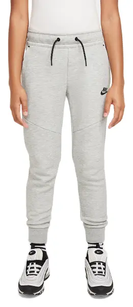 Штаны спортивные подростковые Nike TECH FLEECE светло-серо-черные HV5869-063