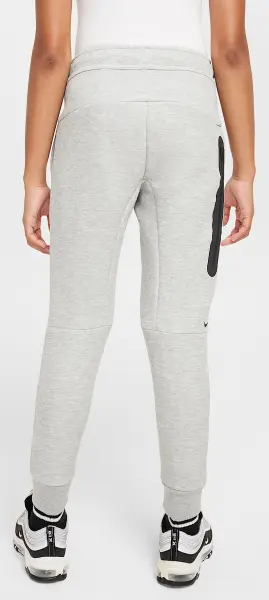 Штаны спортивные подростковые Nike TECH FLEECE светло-серо-черные HV5869-063