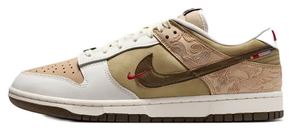 Кросівки Nike DUNK LOW SE LNY бежево-оливково-коричневі IQ1118-220