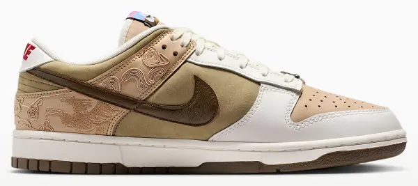 Кросівки Nike DUNK LOW SE LNY бежево-оливково-коричневі IQ1118-220