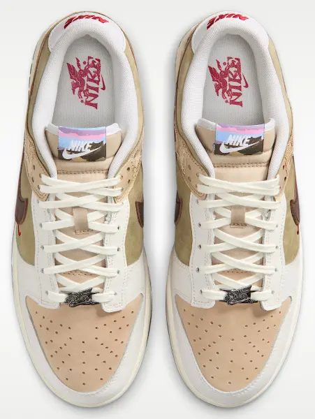 Кросівки Nike DUNK LOW SE LNY бежево-оливково-коричневі IQ1118-220