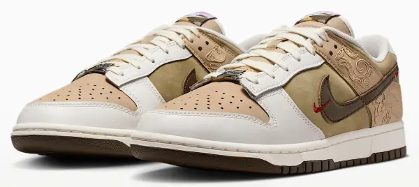 Кросівки Nike DUNK LOW SE LNY бежево-оливково-коричневі IQ1118-220