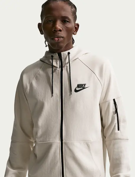 Толстовка Nike SPORTSWEAR TECH ESSENTIALS бежево-чорна DD5284-210