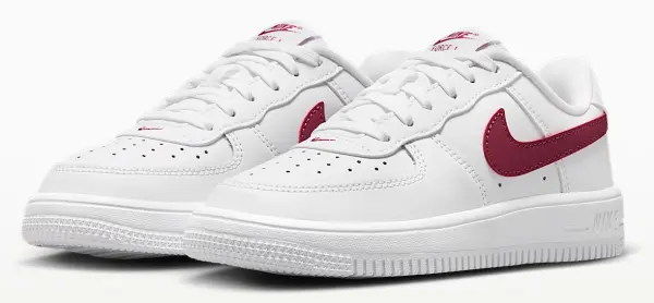 Кроссовки детские Nike FORCE 1 LOW бело-бордовые IF1673-126