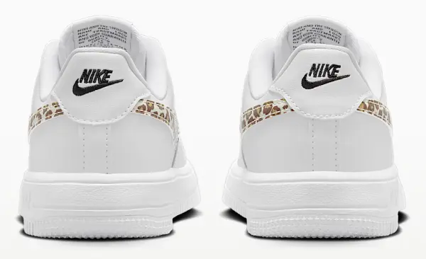 Кроссовки детские Nike FORCE 1 LOW бело-черно-золотые IR0271-100