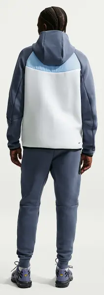 Толстовка Nike TECH FLEECE WINDRUNNER бело-голубая IH4302-100