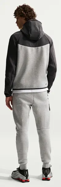 Толстовка Nike TECH FLEECE WINDRUNNER темно-серо-черно-белая IH4302-063