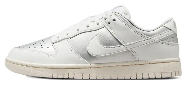 Кроссовки женские Nike DUNK LOW NEXT NATURE бело-серебряные IB7311-001