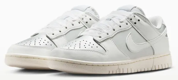 Кроссовки женские Nike DUNK LOW NEXT NATURE бело-серебряные IB7311-001