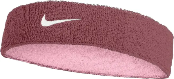 Пов’язка на голову Nike SWOOSH CLASSIC REVERSIBLE HEADBAND двостороння бордово-рожева N.101.2412.651.OS