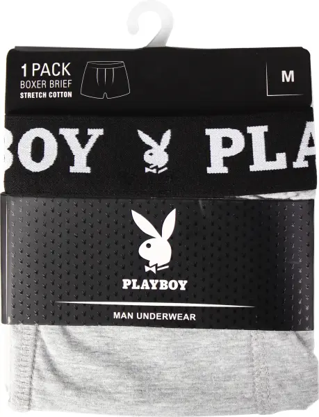 Трусы (боксерки) Playboy ANNYA PLAYBOY BOXERSHORT серые ANNYA-0203
