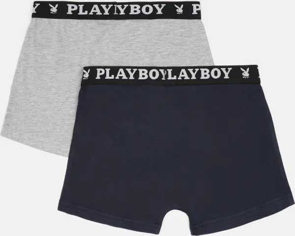 Трусы (боксерки) Playboy ANNYA темно-синие, серые (2 штуки) ANNYA-26