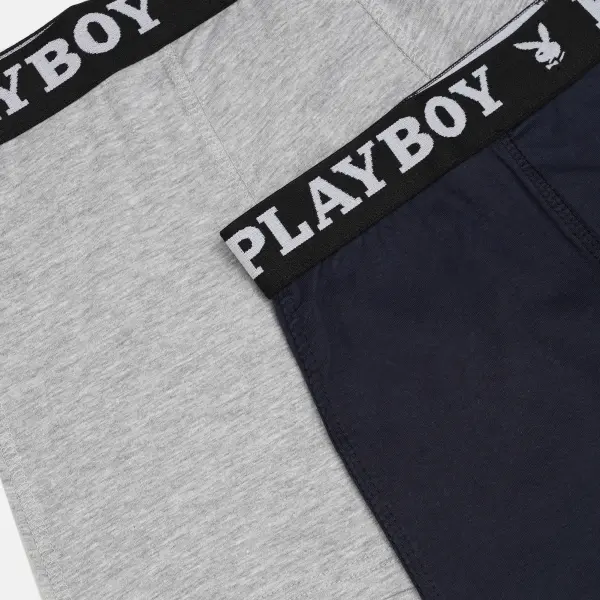 Трусы (боксерки) Playboy ANNYA темно-синие, серые (2 штуки) ANNYA-26