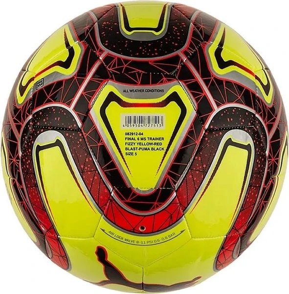 Мяч футбольный Puma FINAL 6 MS Trainer желто-красный 8291204 Размер 5