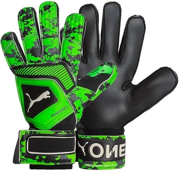 Воротарські рукавички Puma One Grip 1 RC зелено-чорні 4147022