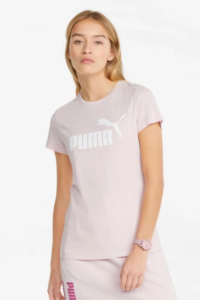 Футболка жіноча Puma ESS Logo Tee рожева 58677582