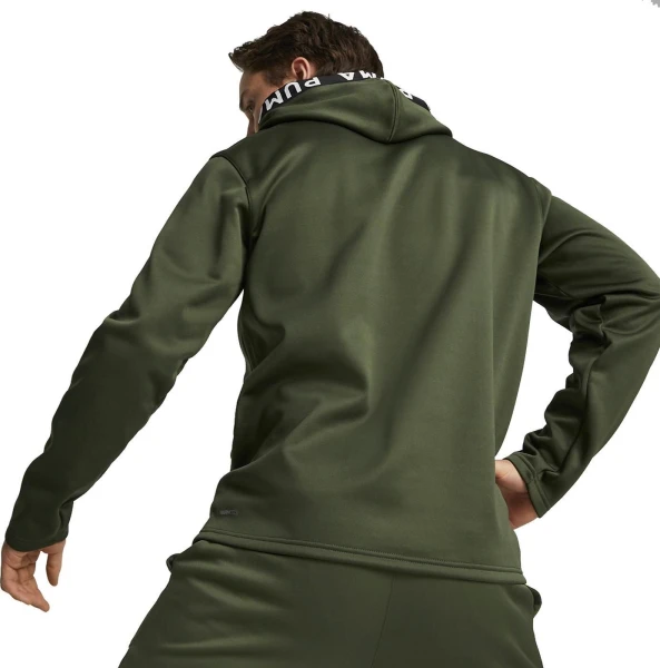 Толстовка Puma TRAIN PWR FLEECE HOODIE зелена 52089333